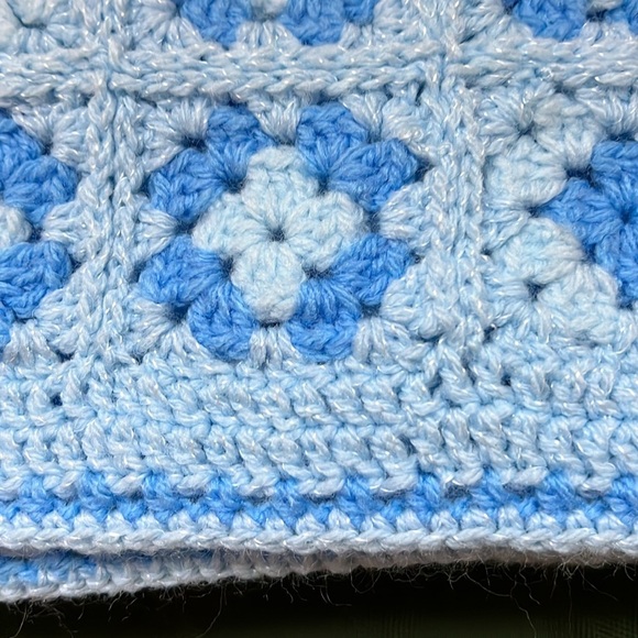 Baby Blue Crochet Blanket - Picture 2 of 7